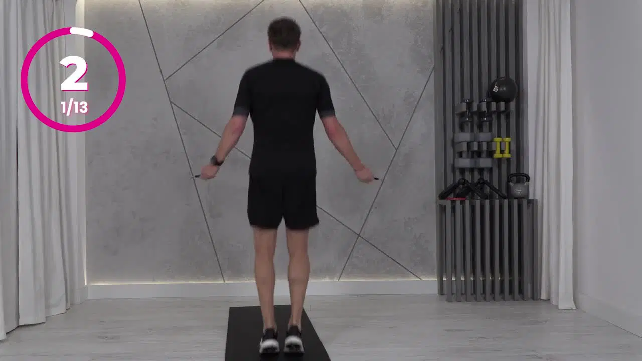 Kadr z treningu Skakanka Cardio z Dawidem - cardio w równym tempie